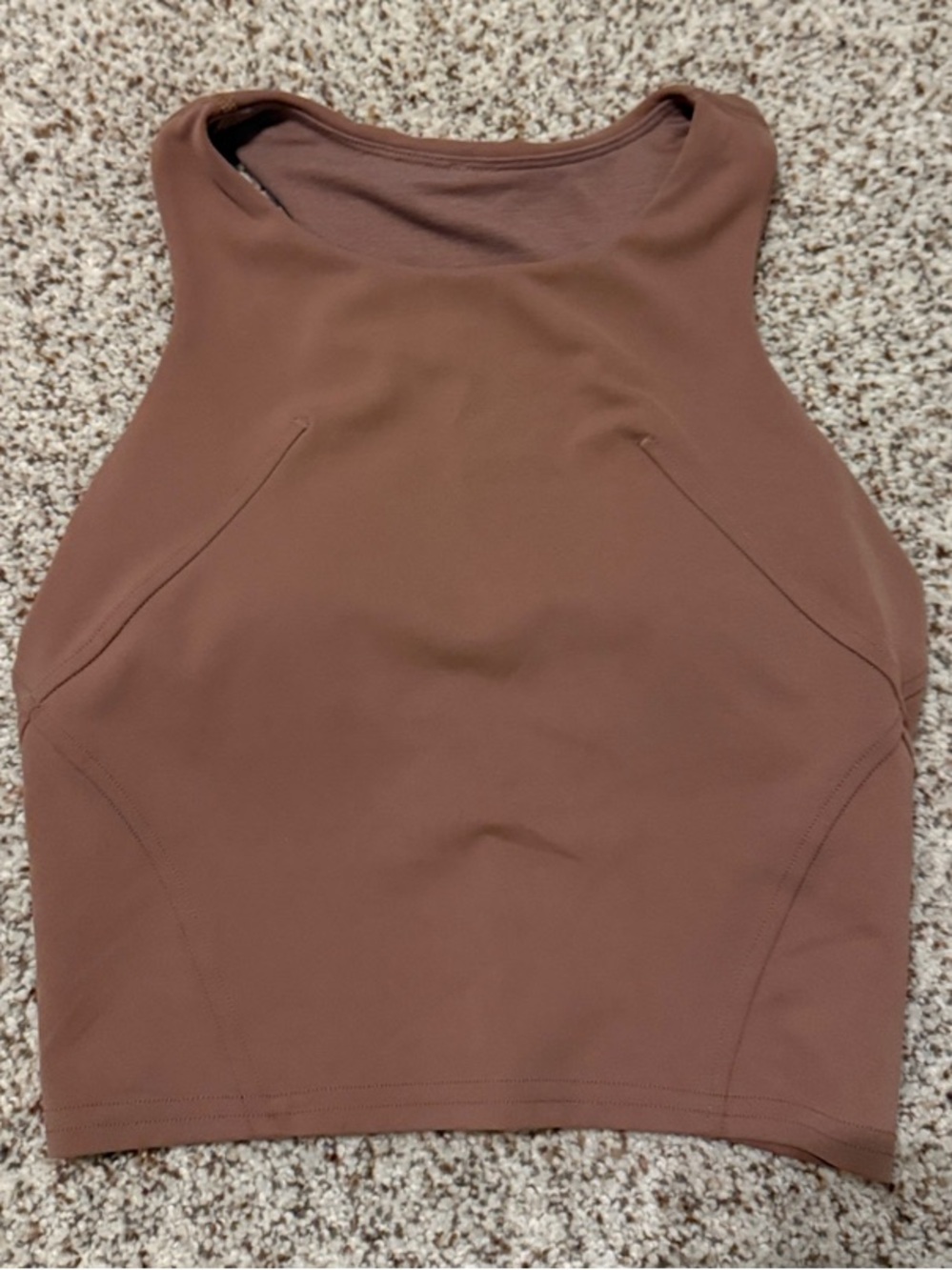 Lululemon High-Neck Cropped Tank Top in Dusty Pink